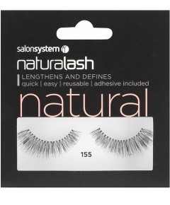 Naturalash 155 Black Natural Fake Eyelashes
