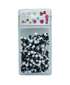 Style Collection Hair Beads BD011 White And Black