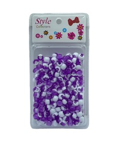 Style Collection Hair Beads BD011 White And Purple