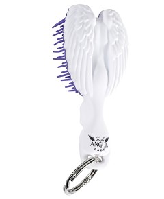 Baby Keyring Brush White Purple