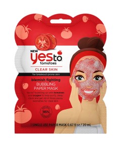 Tomatoes Blemish Fighting Bubble Paper Mask