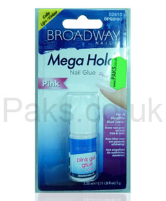 Broadway Mega Hold Pink Nail Glue BPG310C