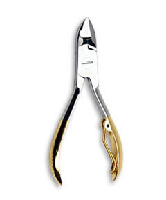 FineLines Cuticle Pliers Stainless Half Gold 53010