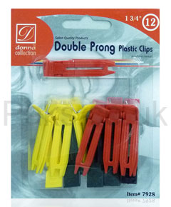 Donna Collection Double Prong Plastic Clips 7928