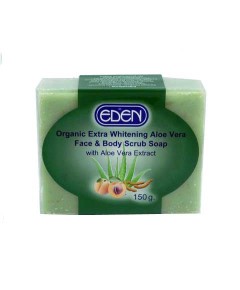 Eden Organic Extra Whitening Aloe Vera Face And Body Scrub Soap