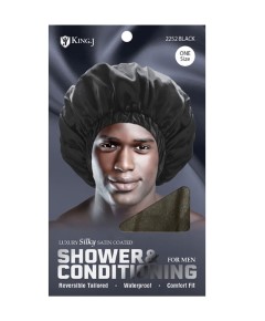 Luxury Silky Satin Coated Shower And Conditioning Cap For Men 2252