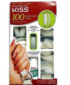 Kiss 100 Full Cover Long Square Nails