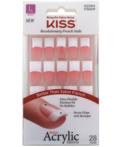 Kiss Revolutionary Salon Acrylic French Nails 62284