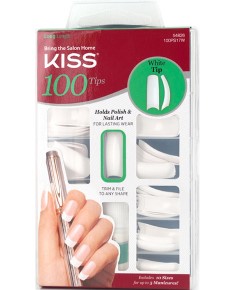 Kiss 100 Tips White Tip 54826