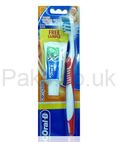 Oral B Complete Clean Toothbrush and Toothpaste