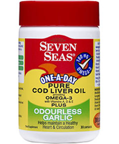 Sevenseas One A Day Pure Cod Liver Oil Plus Garlic